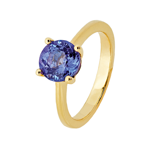 18kt Yellow Gold 4 Claw Tanzanite Ring (0.15ct - 2.50ct)