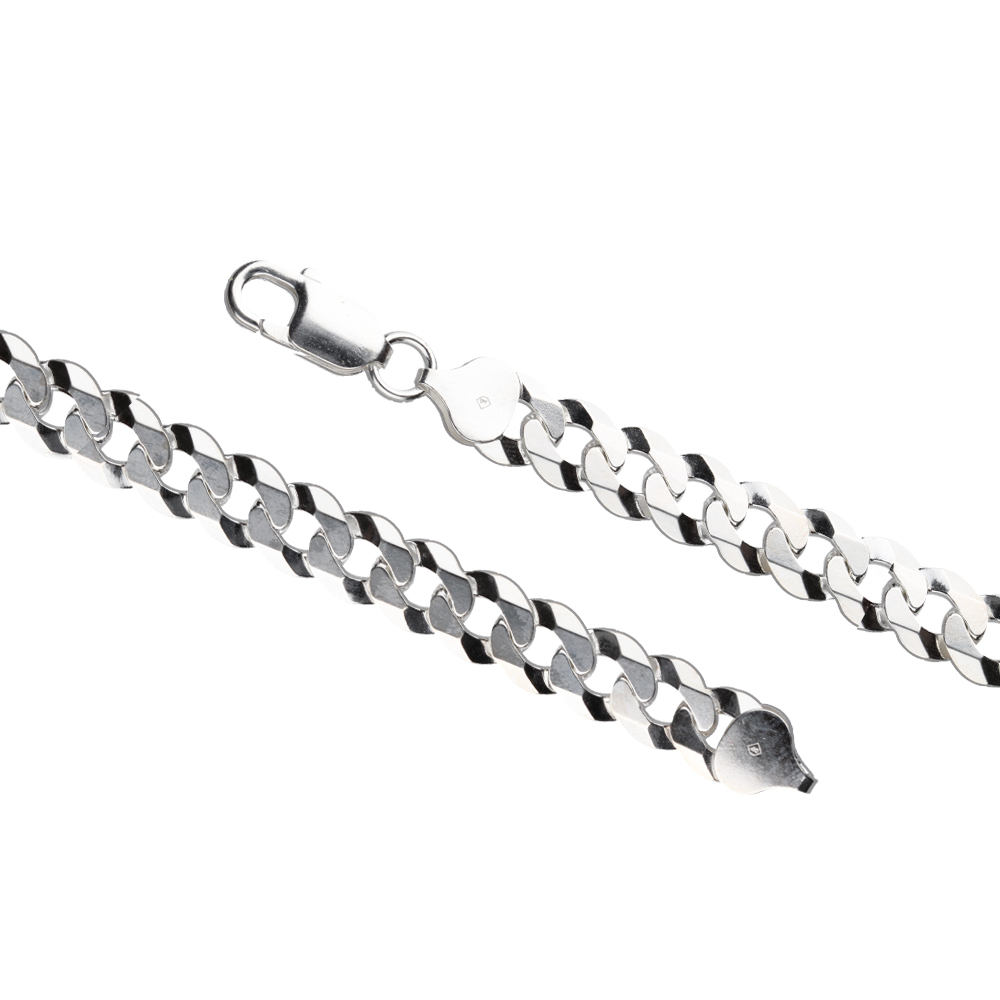 Sterling Silver Curb Link Chain (8.3mm)