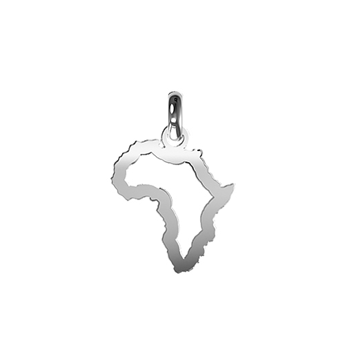 Silver Africa Silhouette/Outline Pendant -Finished