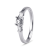9k White Gold Diamond Trinity Ring Mount - Suitable for 0.25ct Diamonds