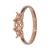 9k Rose Gold 3 Stone, Hearts Cut Out Sides Mount (0.50-1.00)