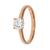 9k Rose Gold 4 Claw Solitaire GH Moissanite Ring (0.75)