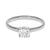 9k White Gold 4 Claw Solitaire GH Moissanite Ring (0.75)
