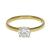 9k Yellow Gold 4 Claw Solitaire GH Moissanite Ring (0.75)