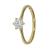9k Yellow Gold 6 Claw Solitaire GH Moissanite Ring (0.50ct - 1.00ct)