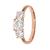 9k Rose Gold 3 GH Moissanite Stone, Heart Cut Out Sides (1.5ct)