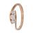 9k Rose Gold Trinity Swirl GH Moissanite Ring (0.50ct - 0.75ct)