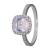 9k White Gold Lavender Quartz Diamond Ring