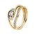 9k Yellow Gold Cubic Zirconia Trinity Swirl Ring (1.00ct)