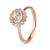 9k Rose Gold Cubic Zirconia Halo Ring (0.97ct)