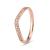 9k Rose Gold Cubic Zirconia Pave Curved Band (0.17ct)