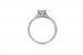 Silver Cubic Zirconia 4-Claw Solitare With Pavé Set Ring