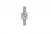 Silver Cubic Zirconia 4-Claw Solitare With Pavé Set Ring