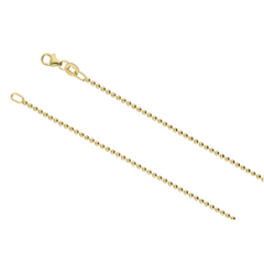 9k Gold Ball Chain (1.6mm), Chain Length: 45cm, Metal: 9k Gold, Colour: Yellow