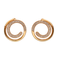 18k Rose Gold Diamond Earrings