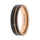 Black Tungsten Rose Gold Plated Brushed & Polished Ring (6mm)