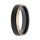Black Tungsten Ring With Rose Gold Plated Beveled Edges (6mm)