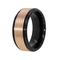 Rose Gold Plated Tungsten w/ Black Edges (9mm)