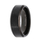 Black Tungsten Ring Top Brushed Bevel Edges (8mm)